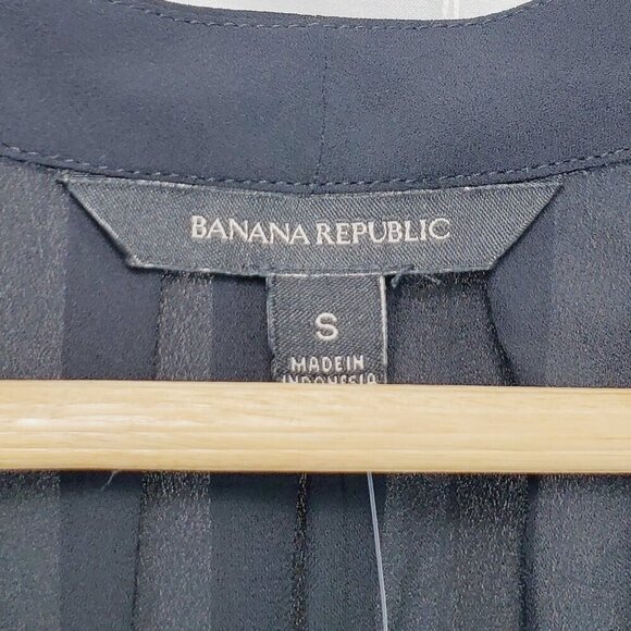 Banana Republic Black Sheer Sleeveless Boho Ruffle hem Tank Top NWT size S (A-2) - Picture 5 of 10
